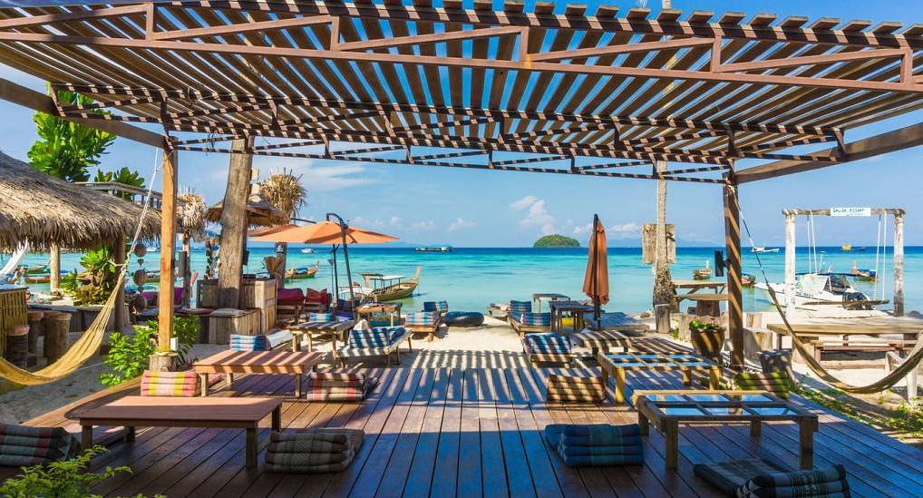 Beach clubs are popular for hens in Ibiza