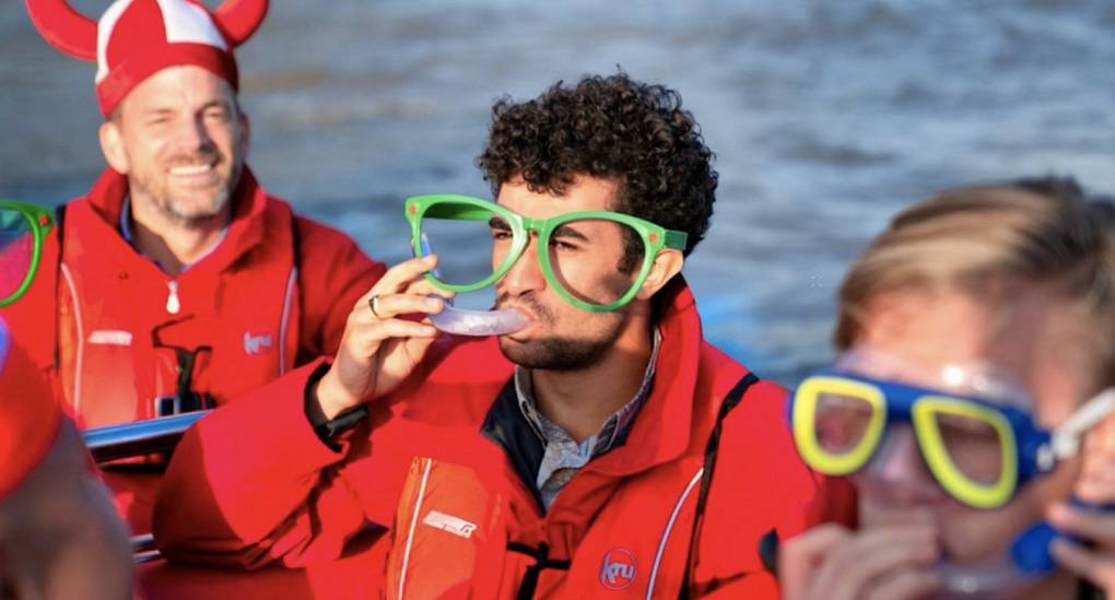 Stag getting ready for a thrilling ride