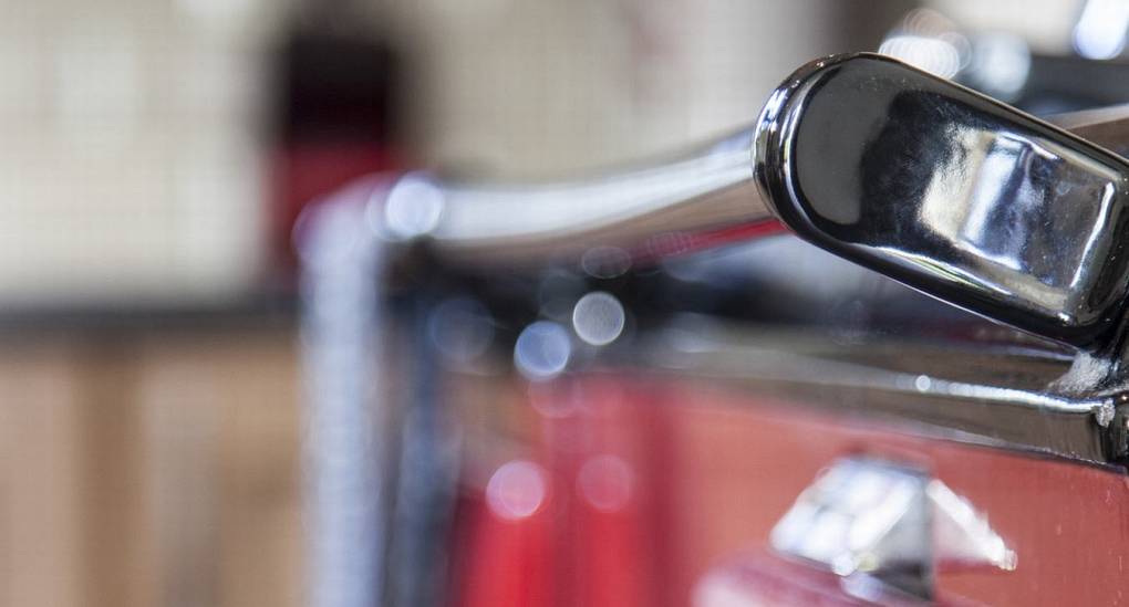 Close up image of the aga in the kitchen 